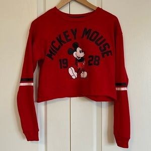 Disney Mickey Mouse Cropped Sweater  Sz S